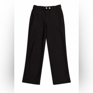 Michael Kors straight ankle pull on high rise black pants.